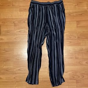 Black patterned pants